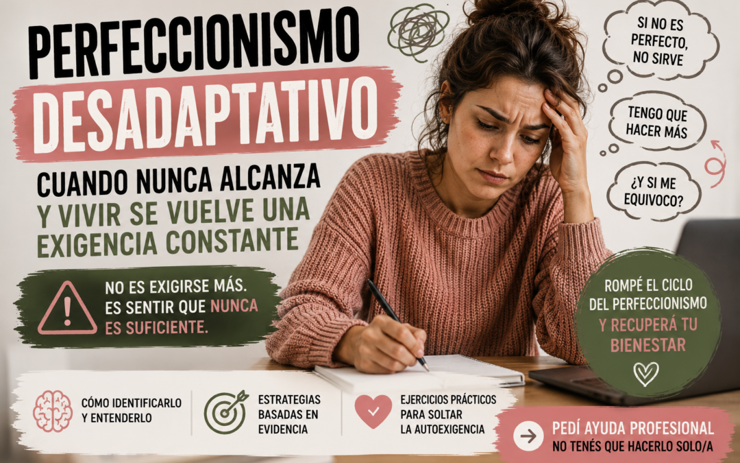 Perfeccionismo desadaptativo: cuando nunca alcanza y vivir se vuelve una exigencia constante